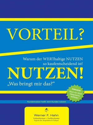 cover image of Vorteil-/Nutzen-Argumentation